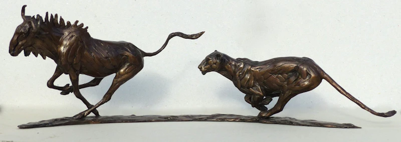 Lioness & Wildebeest